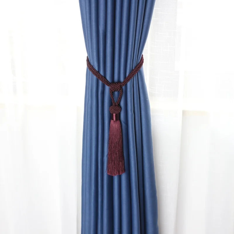 Handmade Tassel Curtain Tieback – Decorative Drapery Holdback for Home Decor