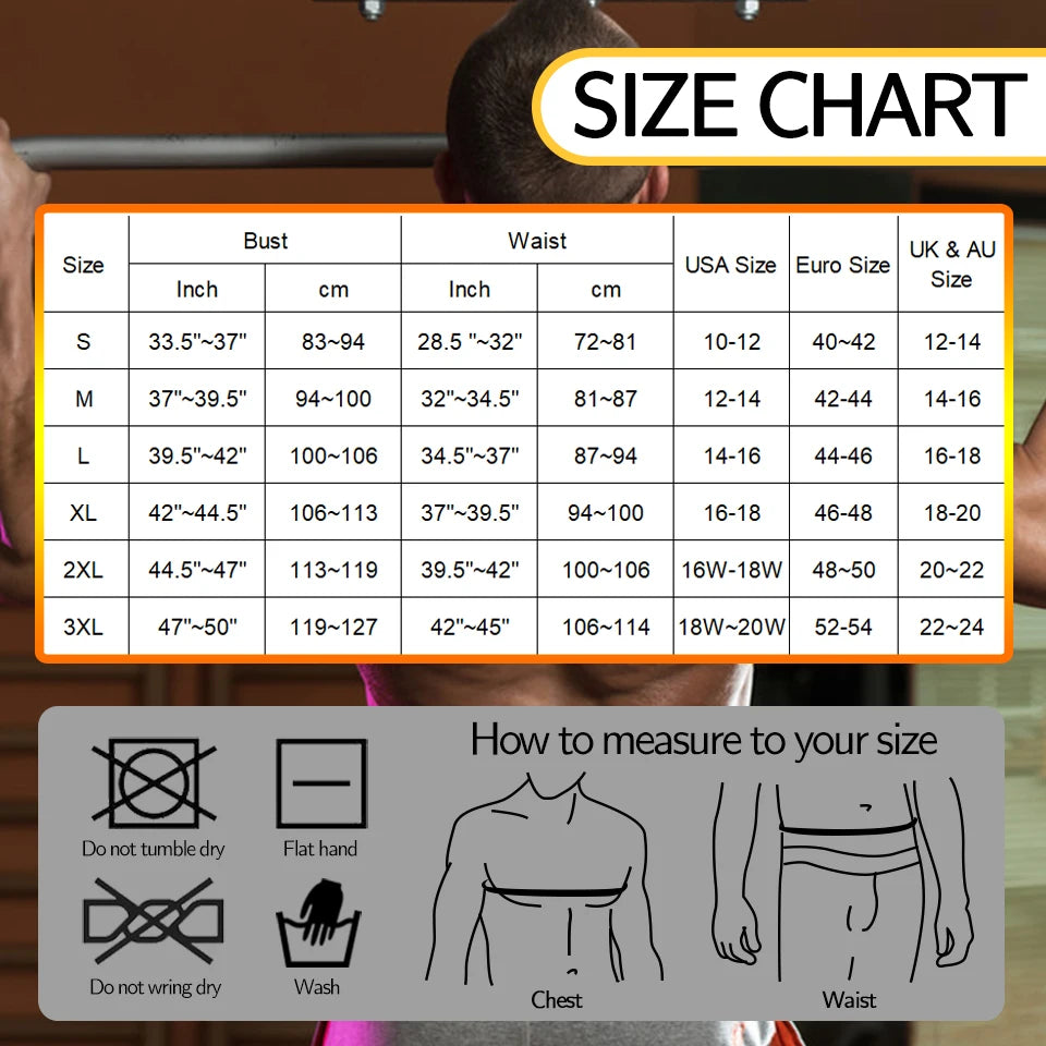 Men Sweat Sauna Vest – Neoprene Body Shaper for Gym Weight Loss