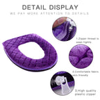 Plush Toilet Seat Cover – Soft Warm O-Shaped Cushion for Winter Bathroom