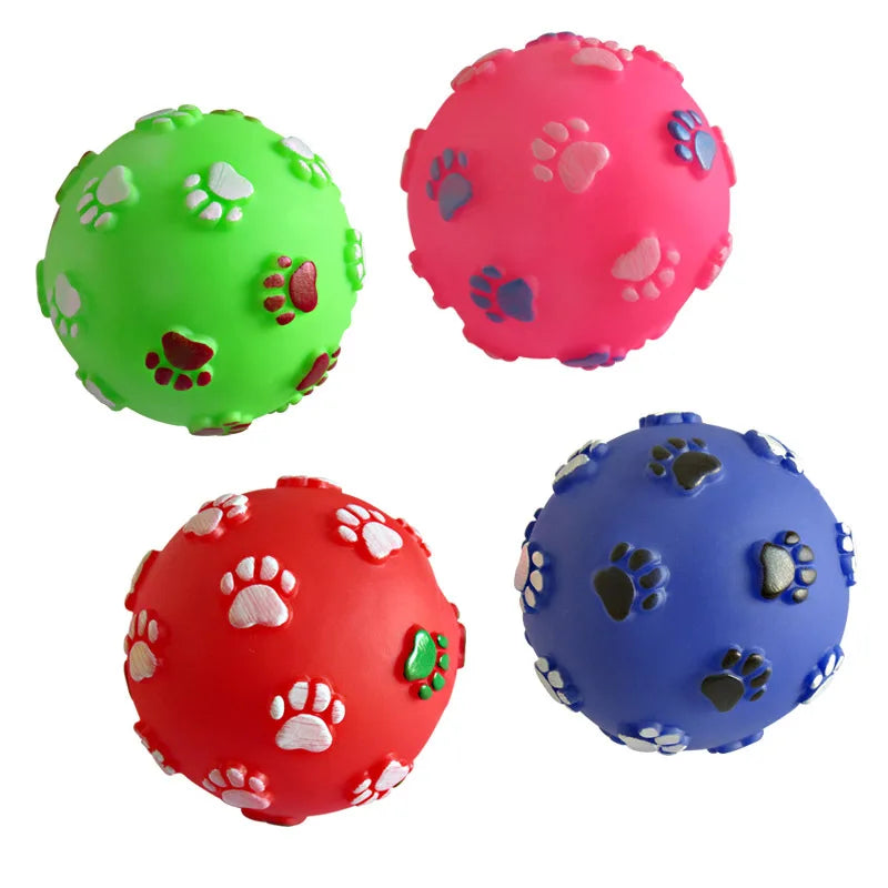 6cm Rubber Squeaky Ball – Durable Chew Toy for Small Dogs and Puppies