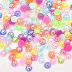 White AB Flatback Pearls – Assorted Size Beads for DIY Crafts and Jewelry