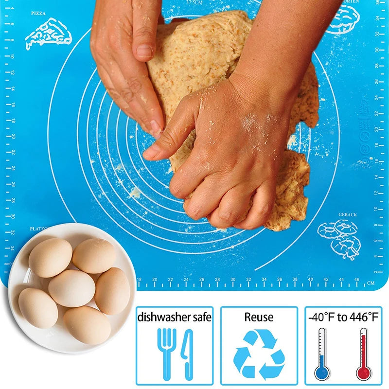 Silicone Baking Mat – Non-Stick Kneading Sheet for Pizza and Pastry Prep