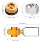 Gas Tank Conversion Adapter – Refill Valve for Camping Hiking and Fishing