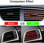 Car Air Vent Trim Strips – U Style Interior Decoration for Auto Dashboard