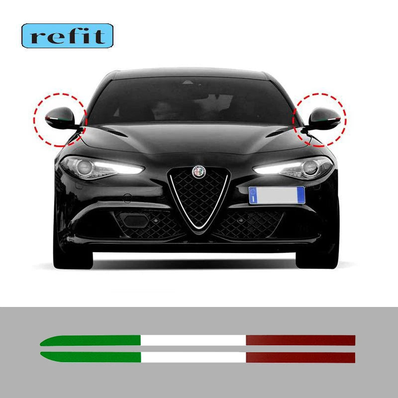 Rearview Mirror Garland Sticker – Aesthetic Interior Decor for Alfa Romeo Giulia