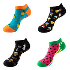 Avocado Cotton Boat Socks – Funny Fruit Pattern for Men and Women