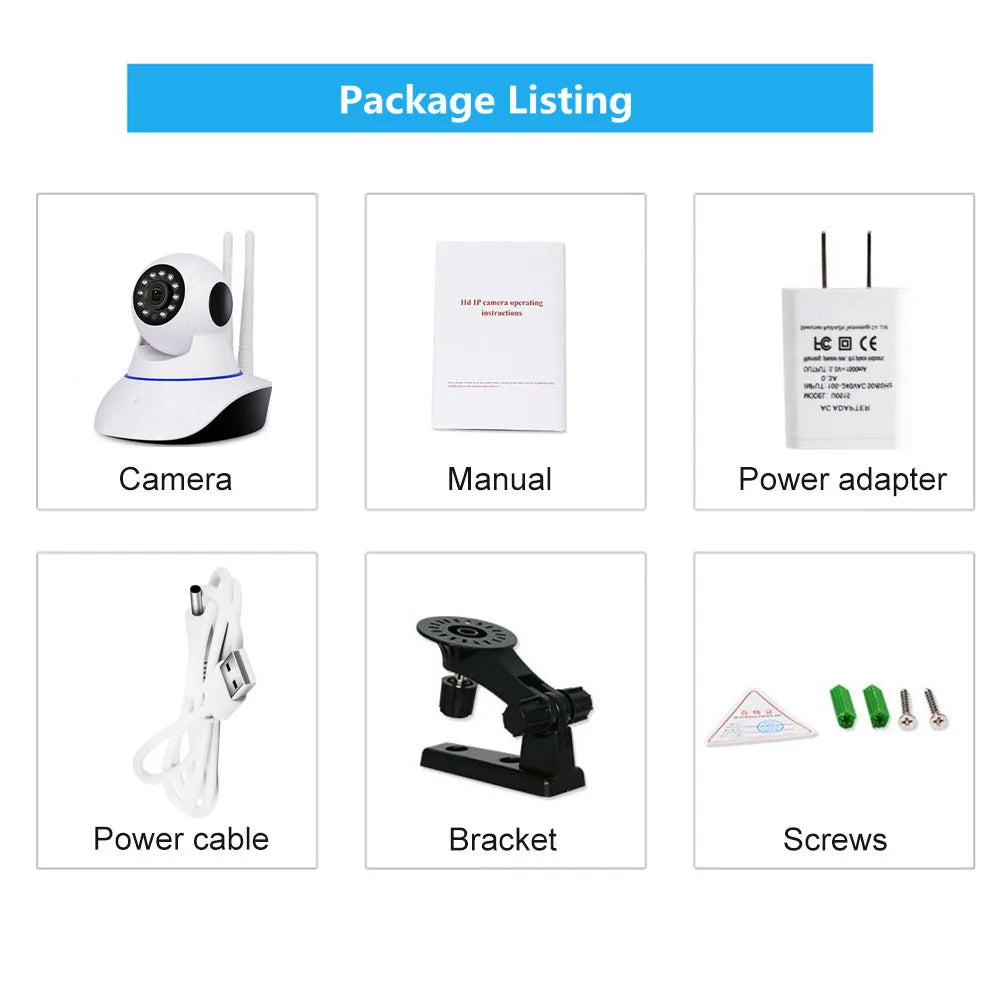 Wireless Pan Tilt Security Camera – 1080P WiFi Monitor for Home Indoor Safety