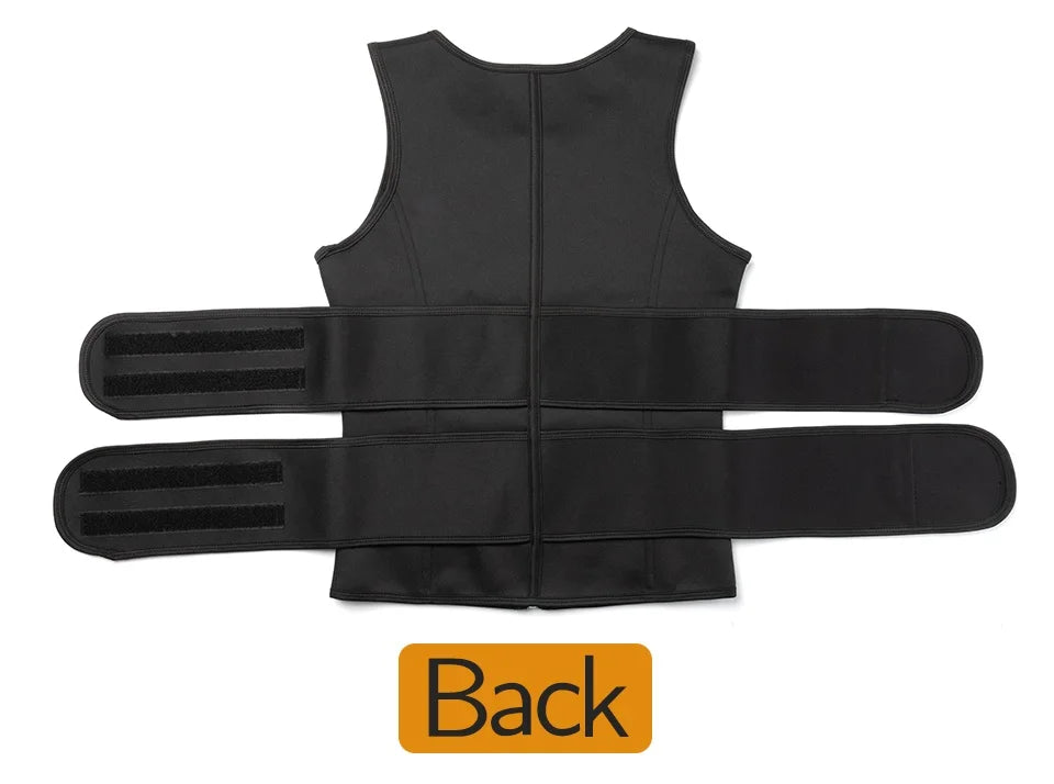 Men Sweat Sauna Vest – Neoprene Body Shaper for Gym Weight Loss