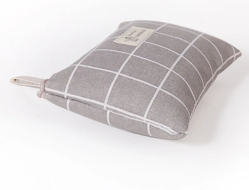 Canvas Small Cosmetic Bag – Portable Makeup Organizer for Travel