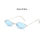 Retro Small Oval Sunglasses – UV400 Gradient Mirror Shades for Festival Wear