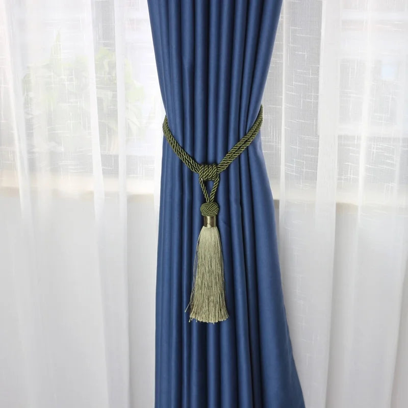 Handmade Tassel Curtain Tieback – Decorative Drapery Holdback for Home Decor