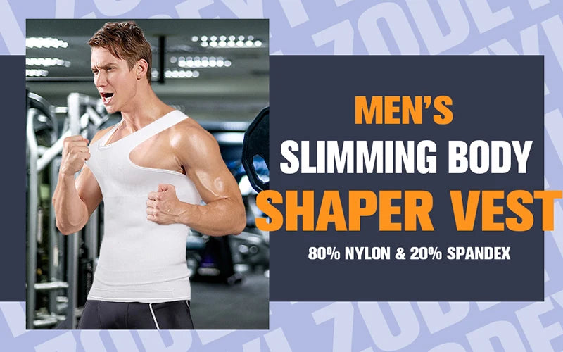Compression Tank Top – Abdomen Slimming Body Shaper for Gynecomastia Support