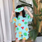 Crayon Shin-chan Cotton Pajama Set – Summer Sleepwear for Couples