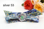 Fabric Wristwatch – Silver Quartz Analog Timepiece for Women