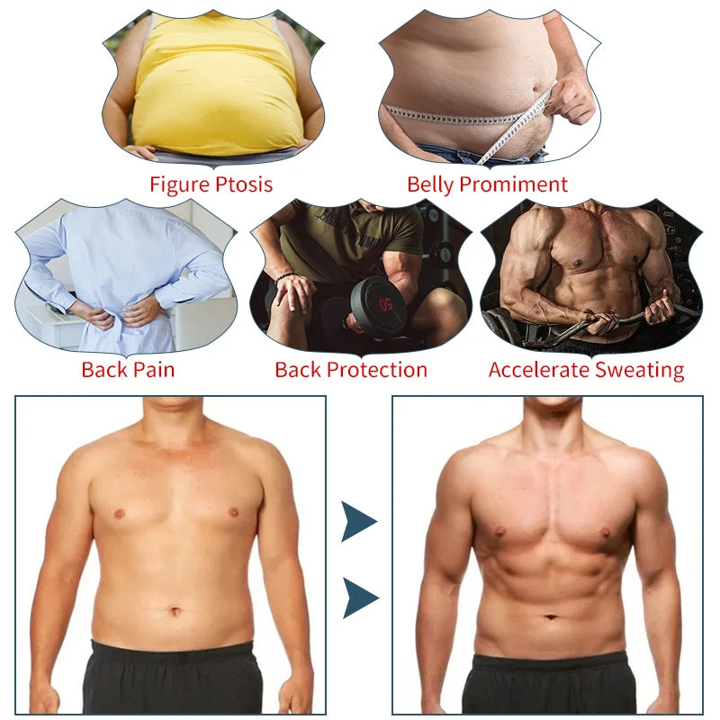 Men's Compression Bodysuit – Tummy Control Shapewear for Slimming and Workout