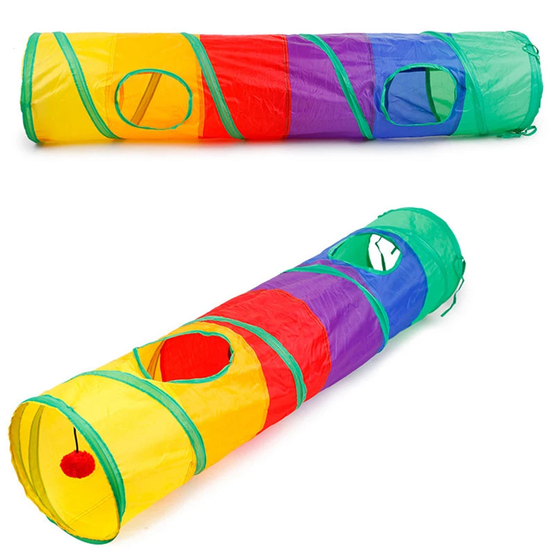 Collapsible Cat Tunnel – Interactive Pet Play Tube for Indoor Exercise