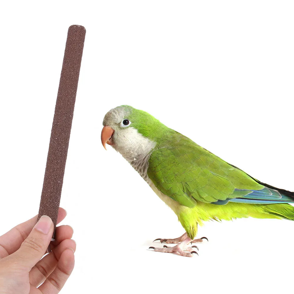 Wooden Parrot Perch – 20cm Claw Grinding Station for Bird Cage Accessories