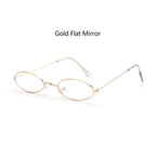 Retro Small Oval Sunglasses – UV400 Gradient Mirror Shades for Festival Wear