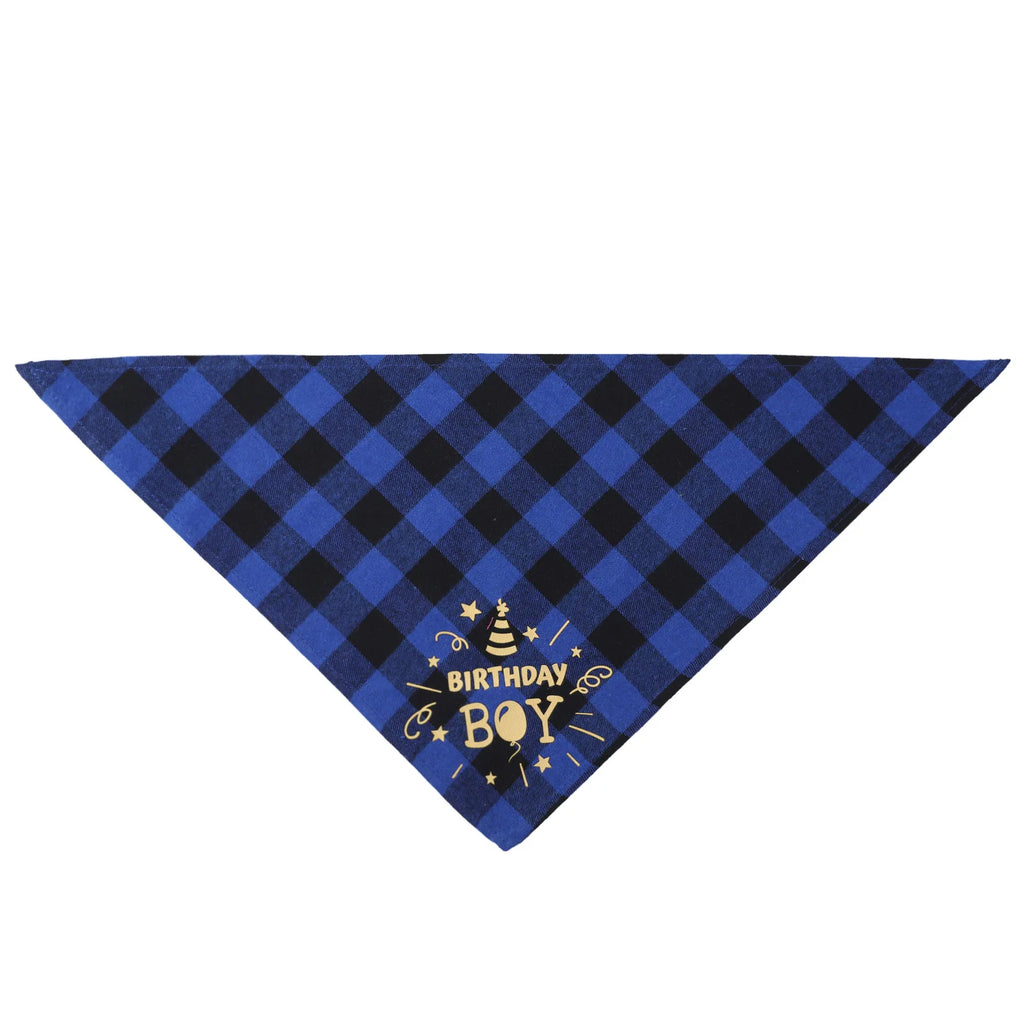 Cotton Triangle Pet Bandana – Adjustable Scarf Collar for Dogs and Cats