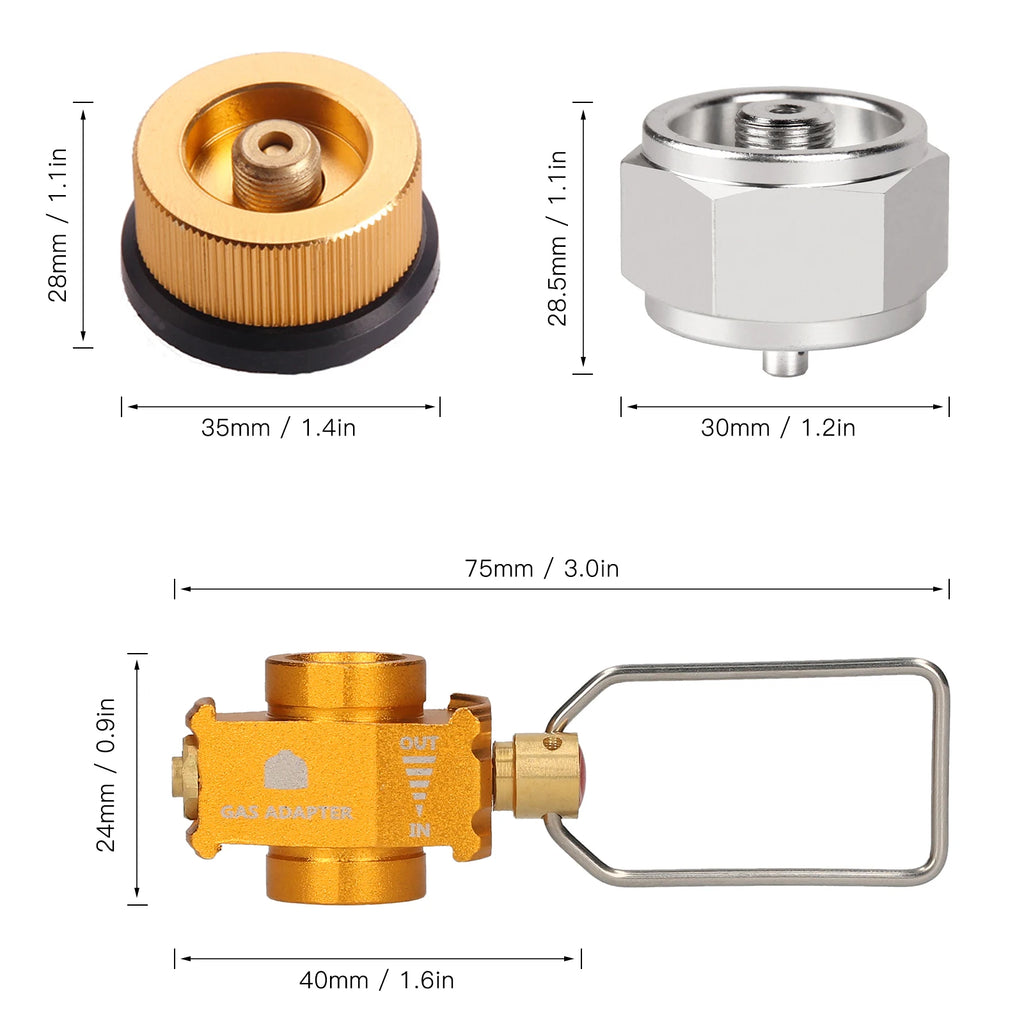 Gas Tank Conversion Adapter – Refill Valve for Camping Hiking and Fishing