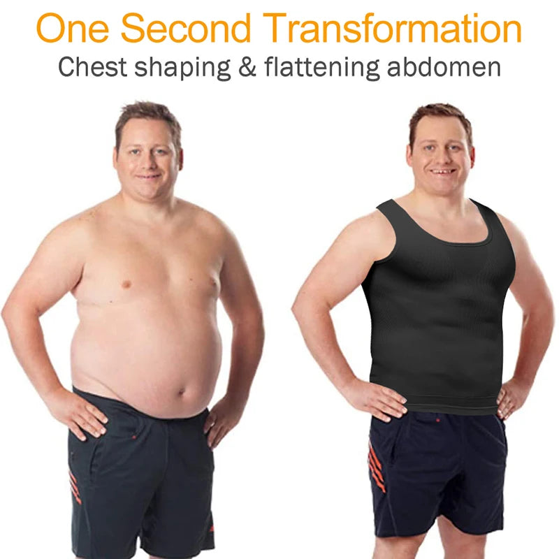 Compression Tank Top – Abdomen Slimming Body Shaper for Gynecomastia Support