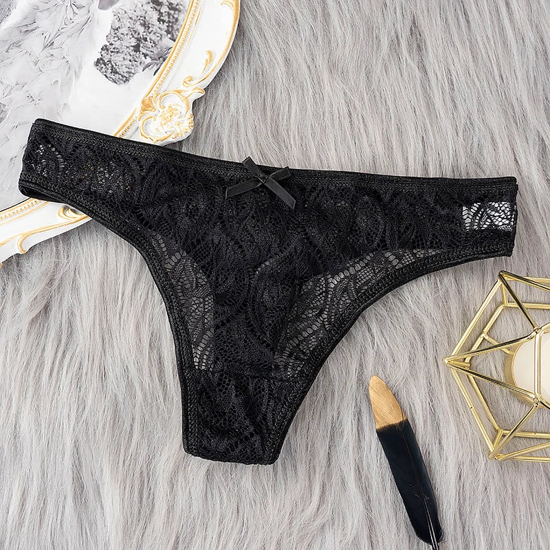 Lace G-String Thongs – Low Waist Sexy Lingerie for Women