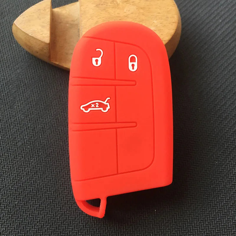 Silicone Car Key Case – Protective Fob Cover for Jeep and Chrysler Vehicles