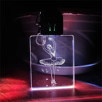 Acrylic LED Keychain – RGB Light Up Key Pendant for DIY Wedding Decor Gifts