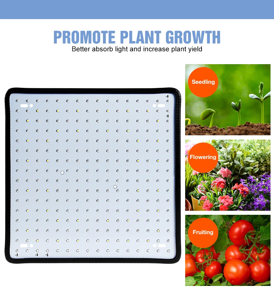 Full Spectrum LED Grow Light – Quantum Board for Indoor Plant Hydroponics