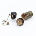 Vintage E26 E27 Lamp Socket – Pull Chain and Knob Switch for Lighting Fixtures