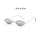 Retro Small Oval Sunglasses – UV400 Gradient Mirror Shades for Festival Wear