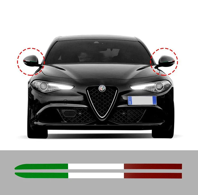 Rearview Mirror Garland Sticker – Aesthetic Interior Decor for Alfa Romeo Giulia