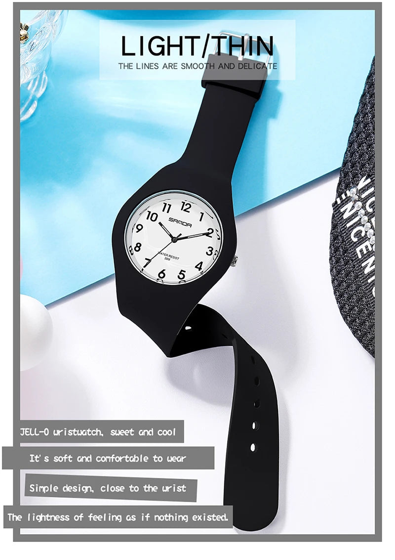 Ultra-thin Quartz Women's Watch – Minimalist Luxury Waterproof Wristwatch