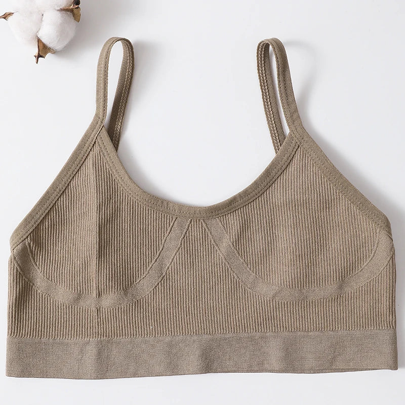 Seamless Push Up Bra – Soft Low Back Crop Top for Everyday Comfort