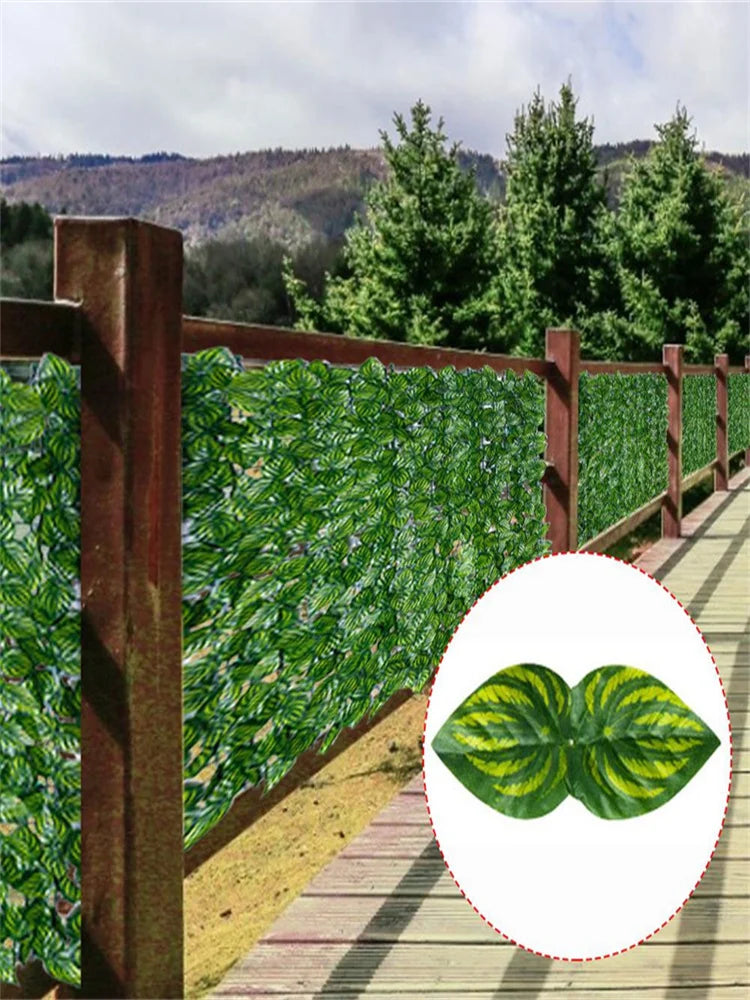 Artificial Ivy Fence Screen – 50x300cm Faux Leaf Hedge for Garden Privacy
