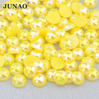White AB Flatback Pearls – Assorted Size Beads for DIY Crafts and Jewelry