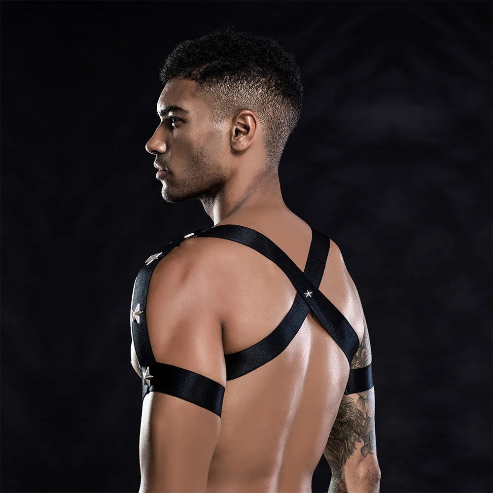 Black Mesh Club Outfit – Sexy Men's Costume for Role Play