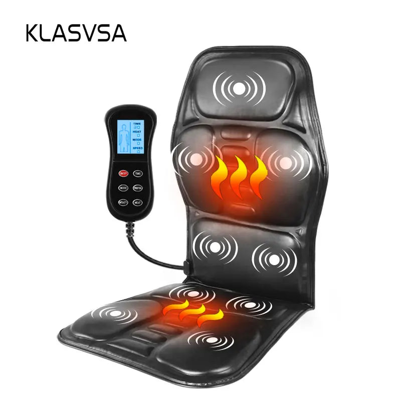 Electric Back Massage Cushion – Heating Vibrator for Home Office Pain Relief