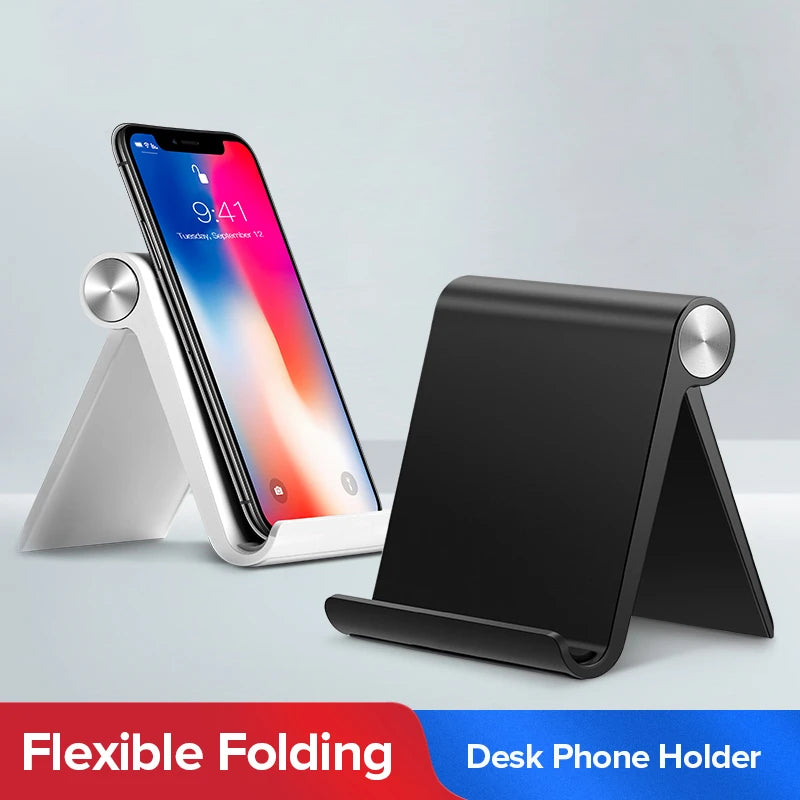 Adjustable Desk Phone Stand – Portable Aluminum Holder for Smartphones