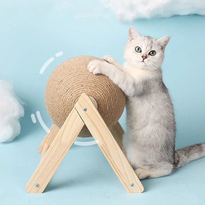 Sisal Rope Scratching Ball – Interactive Claw Grinder for Cat Exercise