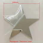 Round Acrylic Mirror Wall Stickers – 100mm Decorative Adhesive Home Decor