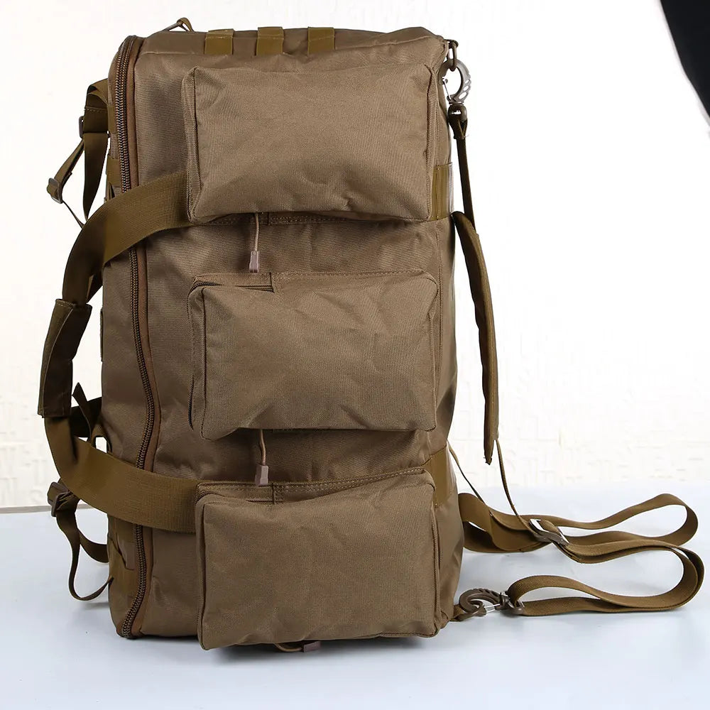 55L Tactical Duffel Backpack – Large Men's Bag for Hiking Travel and Gym
