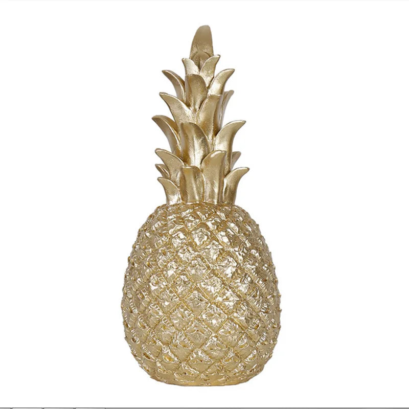Gold Pineapple Statue – Nordic Metal Art for Modern Home Living Room Decor
