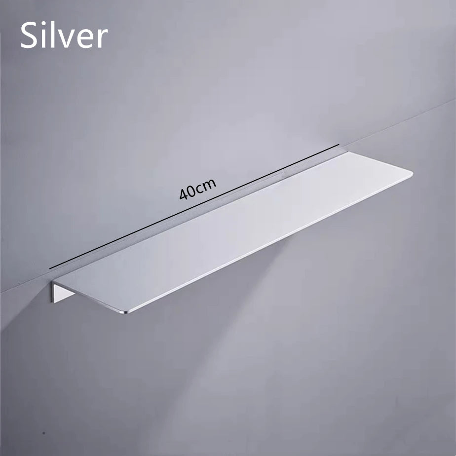 Aluminum Wall Storage Shelf – Bathroom Mirror Organizer for Shower Room