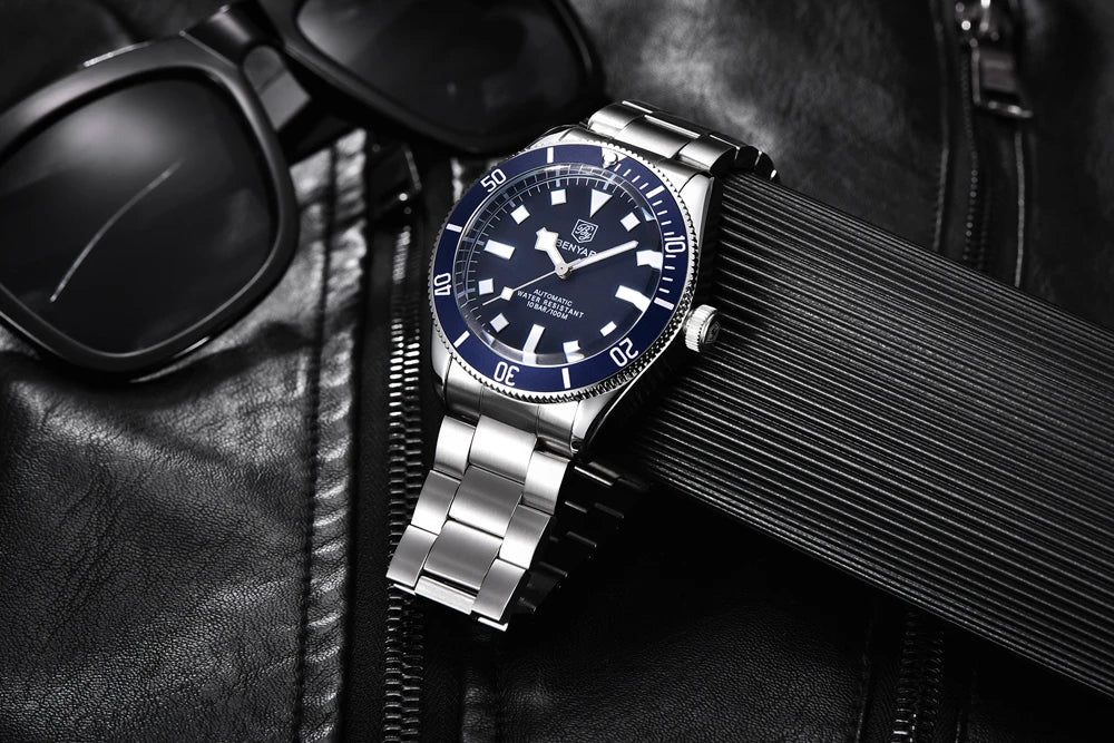 Automatic Mechanical Wristwatch – Stainless Steel for Business Men