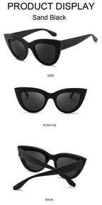 Retro Cat Eye Sunglasses – Oversized Plastic Frames for Women Fashion