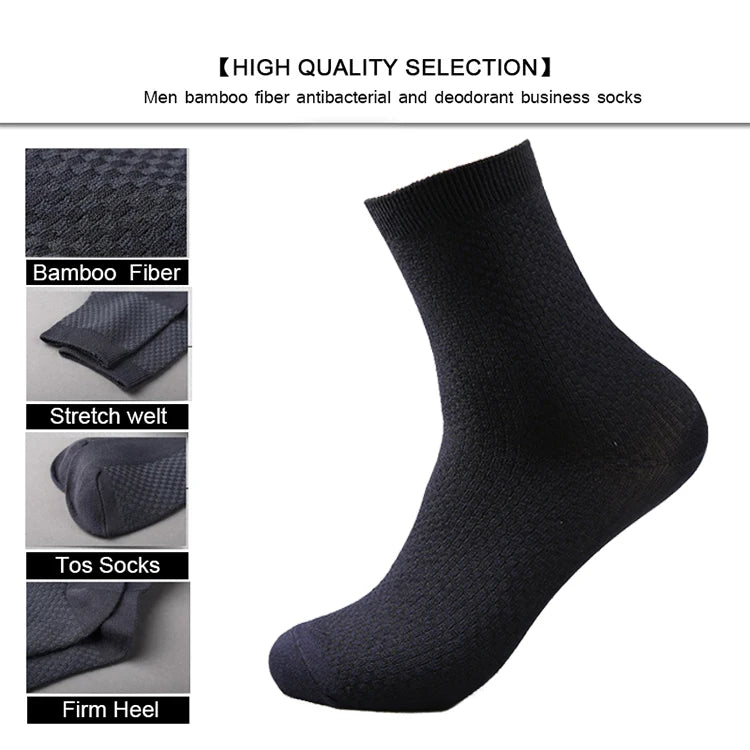 Bamboo Fiber Compression Socks – Men's Business Casual Dress for Comfort