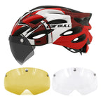 Adjustable Cycling Helmet – LED Light Visor for Road and Mountain Bike