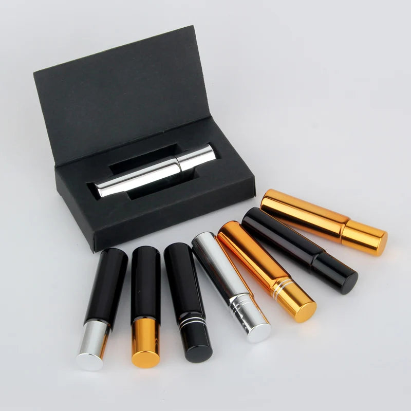 10ml Glass Roller Bottles – Stainless Steel Essential Oil Vials for Travel