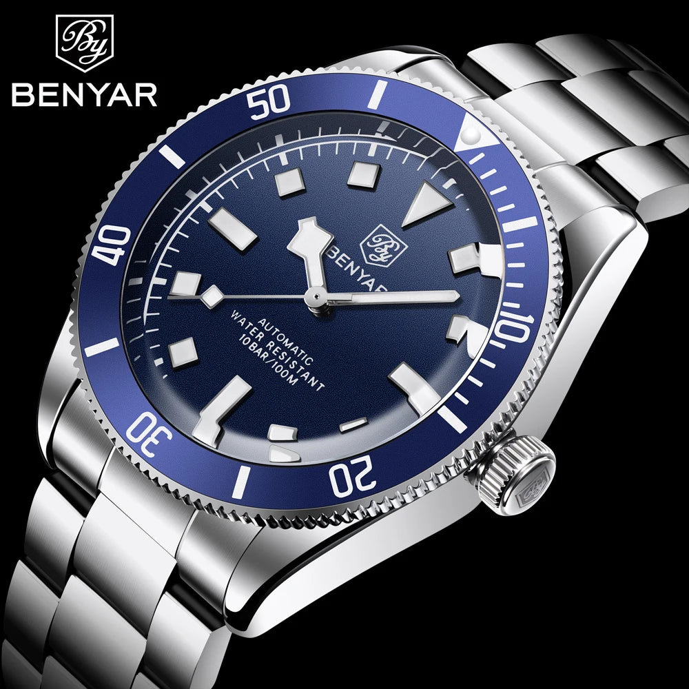 Automatic Mechanical Wristwatch – Stainless Steel for Business Men